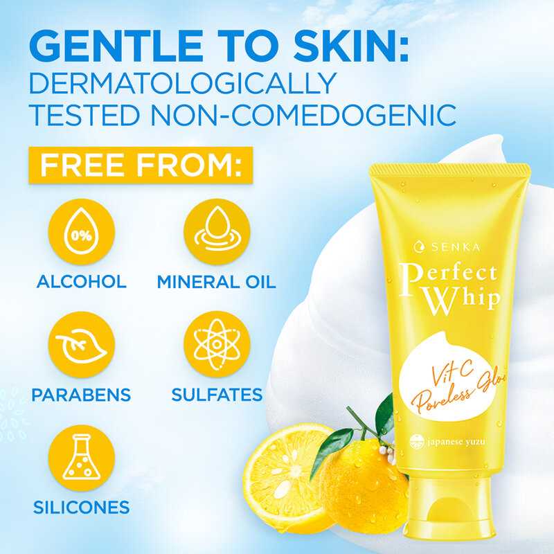 Shiseido Senka Perfect Whip Vitamin C Poreless Glow Foam Cleanser