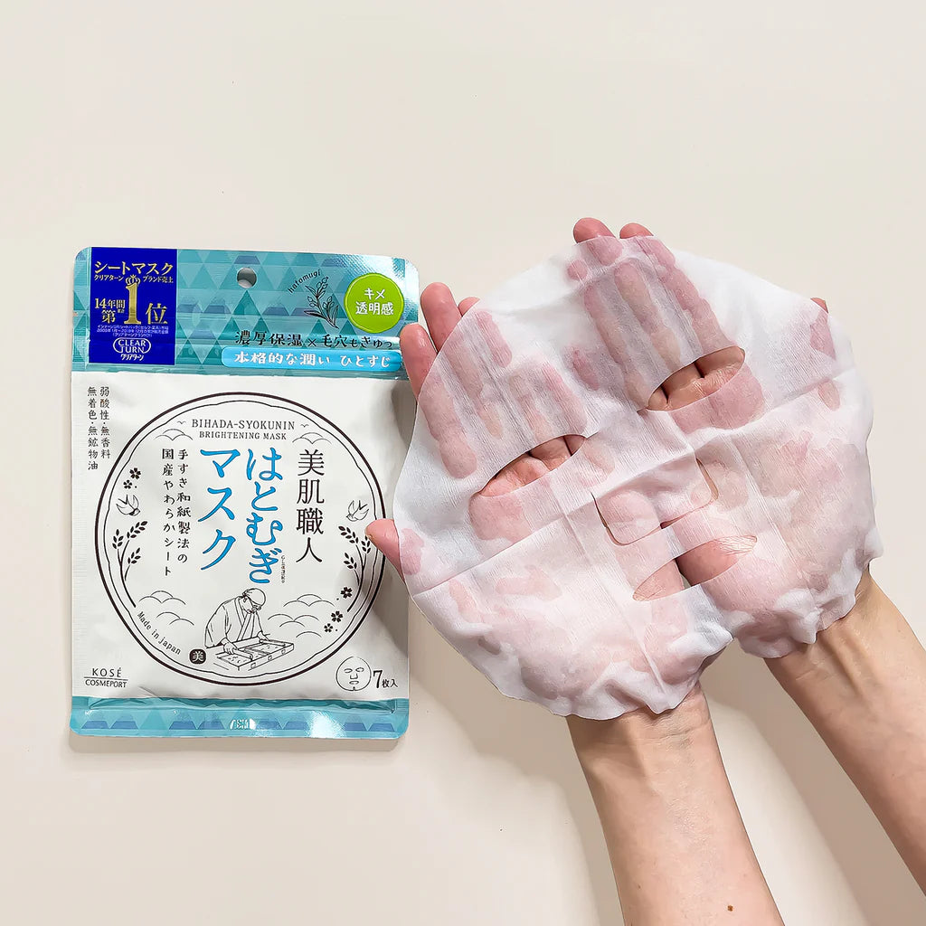 Clear Turn Bihada Shokunin Hatomugi Face Mask – 7 Sheets